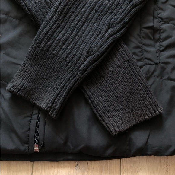 Denver Hayes Running Puffer Jacket with Ribbed Sleeves in Black Size L - Picture 10 of 12